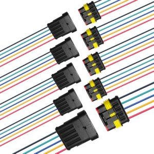 Waterproof 5-Pin Electrical Connector Kit - 5 Sets