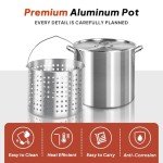 60QT Seafood Boil Pot with Basket & Skimmer