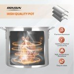 ROVSUN 80QT Outdoor Gas Fryer and Steamer Set