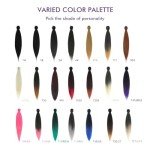 24" Jet Black Braiding Hair - 8 Packs