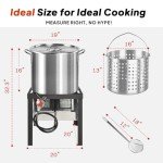 60QT Seafood Boil Pot with Basket & Skimmer