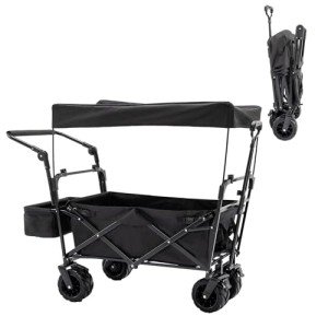 Collapsible Stroller Wagon for 2 Kids with Canopy