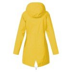 Cozy Hooded Raincoat for Women - Yellow 4XL
