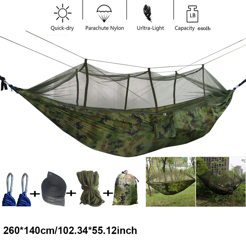 660lbs Double Camping Hammock Tent with Mosquito Net