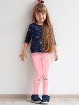Cozy Kitty Print Fleece Leggings for Kids