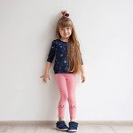 Cozy Kitty Print Fleece Leggings for Kids