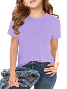 Purple Short Sleeve T-Shirt for Girls 5-14