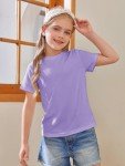 Purple Short Sleeve T-Shirt for Girls 5-14
