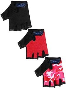 Kids' Fingerless Bike Gloves - 3 Pairs