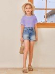 Purple Short Sleeve T-Shirt for Girls 5-14