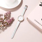 Dainty Waterproof Analog Leather Watch for Women