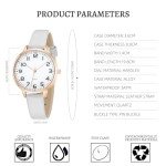 Dainty Waterproof Analog Leather Watch for Women