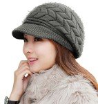 Warm Knit Winter Hat for Women - Dark Grey