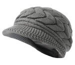 Warm Knit Winter Hat for Women - Dark Grey