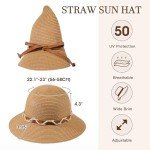 Wide Brim Sun Hat for Women - Khaki