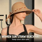 Wide Brim Sun Hat for Women - Khaki