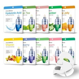 10 Pcs Korean Sheet Masks for Bright Skin