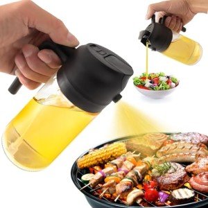2 in 1 Glass Oil Sprayer & Dispenser, 470ml