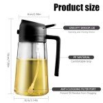 2 in 1 Glass Oil Sprayer & Dispenser, 470ml