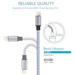 DAZHWA iPhone Charger 3pack 6ft MFi Certified Best New Nylon Braided Lightning Cable Cell Phone Fast Charger Cord Compatible with iPhone14/13/12/11Pro Max/XS/XR/X/8/7/6/5/SE/iPad More