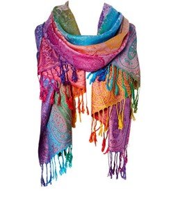 Purple Satin Shawl Scarf for Women