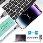 DAZHWA iPhone Charger 3pack 6ft MFi Certified Best New Nylon Braided Lightning Cable Cell Phone Fast Charger Cord Compatible with iPhone14/13/12/11Pro Max/XS/XR/X/8/7/6/5/SE/iPad More