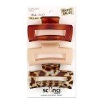 Scunci Claw Clips for Fine Hair - 3 Pack