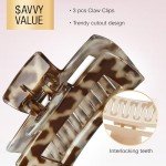 Scunci Claw Clips for Fine Hair - 3 Pack