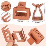 8-Pack Rectangle Hair Claw Clips for Women