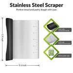 Versatile Stainless Steel Dough and Pizza Scraper