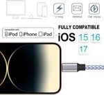 DAZHWA iPhone Charger 3pack 6ft MFi Certified Best New Nylon Braided Lightning Cable Cell Phone Fast Charger Cord Compatible with iPhone14/13/12/11Pro Max/XS/XR/X/8/7/6/5/SE/iPad More