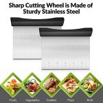 Versatile Stainless Steel Dough and Pizza Scraper