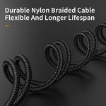 Hrbzo USB C Cable 3-Pack(3ft/6ft/6ft), USB A to USB C Fast Charger Cord Nylon Braided Compatible with 15/Plus/Pro/Pro Max，Galaxy S22 S21 A51 S10 S9, and Other USB C Devices-Black