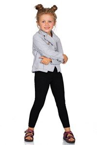 Girls' Cotton Leggings - Casual Black Pants