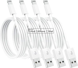 Susnwere 4 Pack [Apple MFi Certified] Apple Charging Cables 6ft, iPhone Chargers, Lightning Fast iPhone Charging Cord for iPhone 12/11/11Pro/11Max/ X/XS/XR/XS Max/8/7, ipad(White)