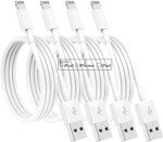 Susnwere 4 Pack [Apple MFi Certified] Apple Charging Cables 6ft, iPhone Chargers, Lightning Fast iPhone Charging Cord for iPhone 12/11/11Pro/11Max/ X/XS/XR/XS Max/8/7, ipad(White)