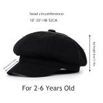 Kids Vintage Duckbill Beret Hat - Black