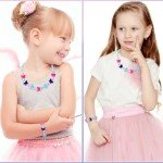 Girls Butterfly Jewelry Set - Necklace & Bracelet