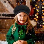 Kids Vintage Duckbill Beret Hat - Black