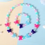Girls Butterfly Jewelry Set - Necklace & Bracelet