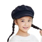 Kids Vintage Duckbill Beret Hat - Black