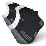 GAGKIM Ankle Compression Socks Men and Women 6 Pairs, Low Cut Running Socks - S/M