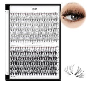 240pcs C Curl Cluster Eyelashes - Mixed Lengths