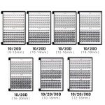 240pcs C Curl Cluster Eyelashes - Mixed Lengths