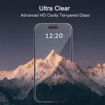 Ailun Glass Screen Protector for iPhone 16 / iPhone 15 / iPhone 15 Pro [6.1 Inch] Display 3 Pack Tempered Glass, Dynamic Island Compatible, Case Friendly [Not for iPhone 16 Pro 6.3 Inch]