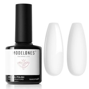 Modelones 15 ML White Gel Nail Polish