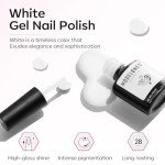 Modelones 15 ML White Gel Nail Polish