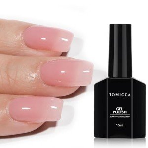 TOMICCA Pink Gel Nail Polish - Sheer Translucent Color