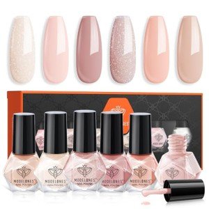 6-Pack Neutral Nude Nail Polish Set