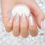 White Pearl Chrome Nail Powder Kit